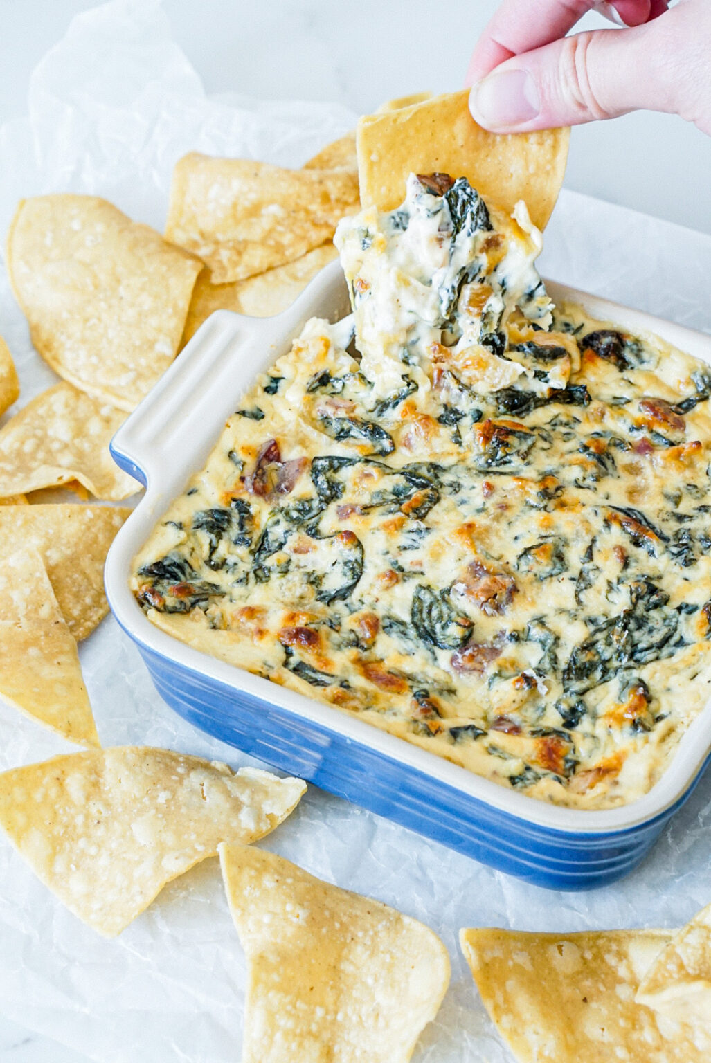 Cheesy Kale, Spinach, and Bacon Dip – Sauced Kitchen